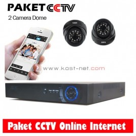 Paket CCTV 2 Camera Dome 1200TVL