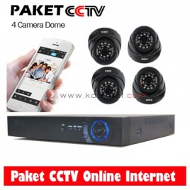 Paket CCTV 4 Camera Dome 1200TVL