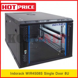 Indorack WIR4508S Wallmount Cabinet Rack 19inch Single Door 8U