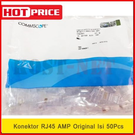 konektor rj45 amp ori (50Pcs)